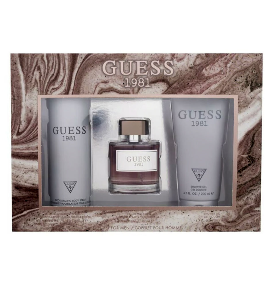GUESS 1981 POUR HOMME MEN 100ML+200ML+170G GIFT SET