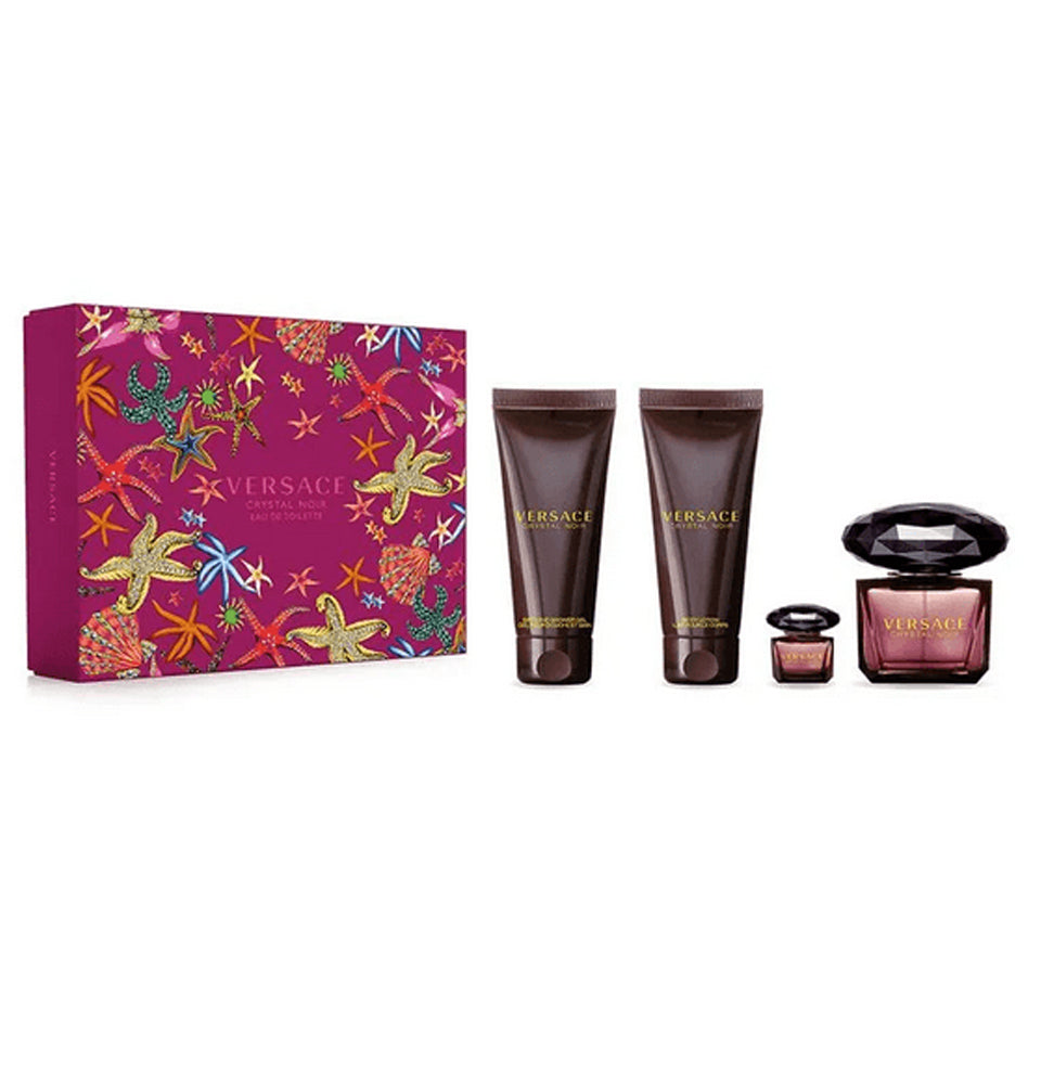 VERSACE CRYSTAL NOIR EDT 90ML+100ML+100ML+5ML SET